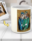 Taza personalizada con 2 mascotas 'Los Golfistas'