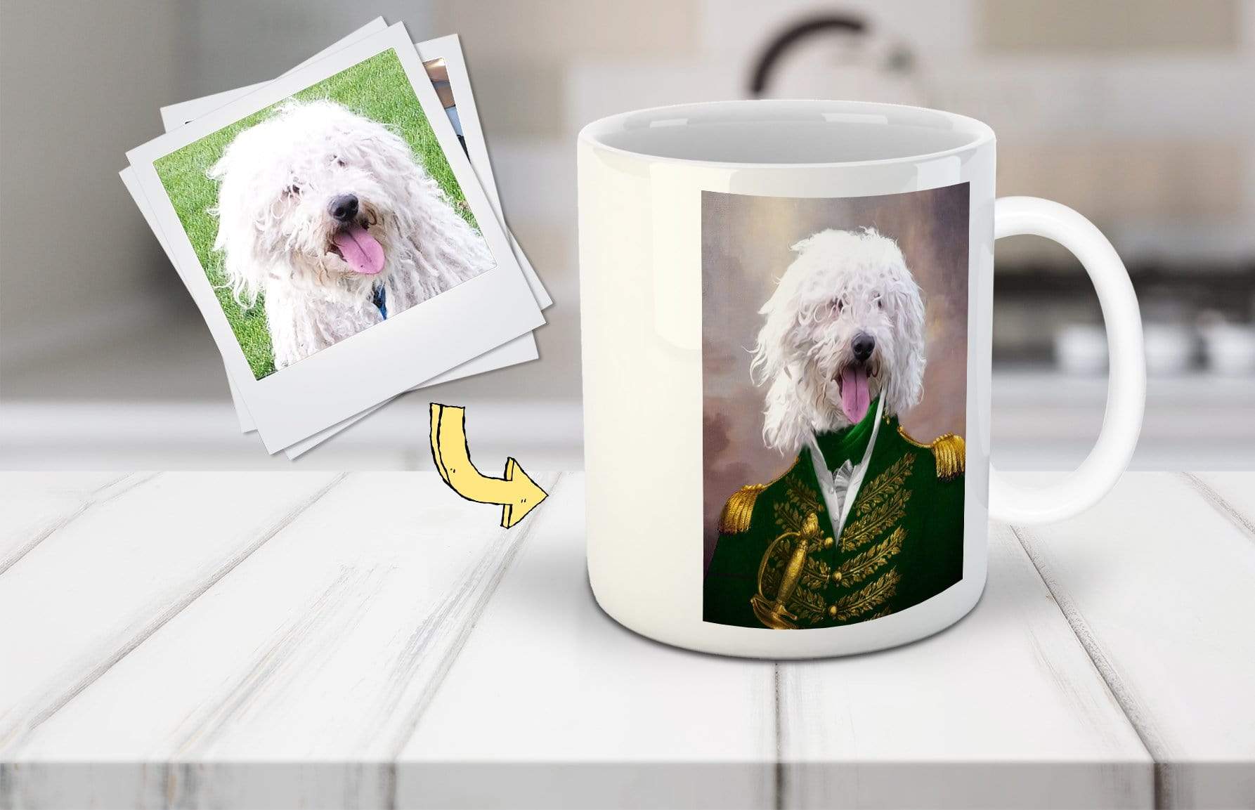 Taza Personalizada para Mascotas &#39;El Almirante Verde&#39;