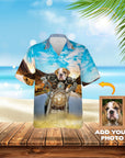 Camisa hawaiana personalizada (Harley Wooferson: 1-8 mascotas)