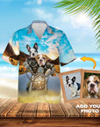 Camisa hawaiana personalizada (Harley Wooferson: 1-8 mascotas)