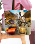 Bolsa de asas personalizada para 3 mascotas 'Harley Wooferson'