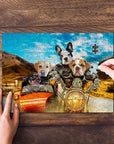 Rompecabezas personalizado de 4 mascotas 'Harley Wooferson'