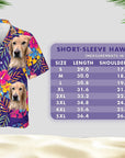 Camisa hawaiana personalizada (Calabaza de Halloween: 1-4 mascotas)