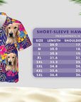 Camisa hawaiana personalizada (Flamingo Paradise: 1-4 mascotas)