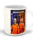 Taza personalizada para 2 mascotas 'Holland Doggos'