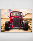 Póster personalizado con 3 mascotas 'The Hot Rod'