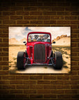 Póster personalizado con 4 mascotas 'The Hot Rod'