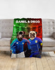 Manta personalizada para 2 mascotas 'Italy Doggos'