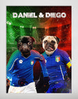 Póster Personalizado para 2 mascotas 'Italy Doggos'