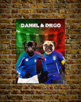 Póster Personalizado para 2 mascotas 'Italy Doggos'