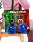 Bolsa de tela personalizada para 2 mascotas 'Italy Doggos'