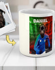 Taza personalizada para mascotas 'Italia Doggos Soccer'