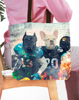 Bolsa de tela personalizada para 2 mascotas 'Jacksonville Doggos'