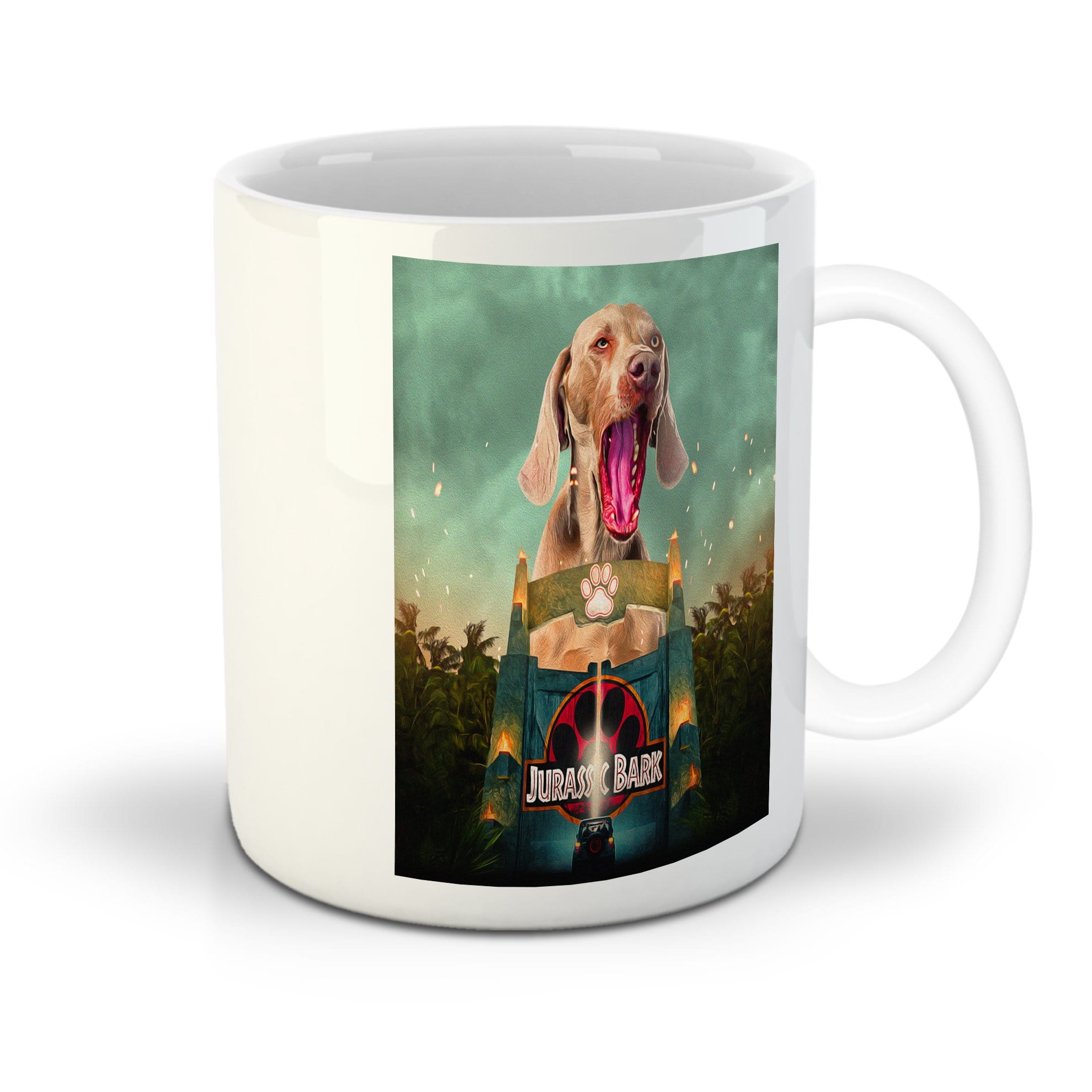 Taza personalizada para mascotas &#39;Corteza Jurásica&#39;