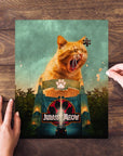 Rompecabezas personalizado para mascotas 'Jurassic Meow'