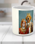 Taza personalizada para 2 mascotas Rey y Reina