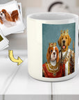 Taza personalizada para 2 mascotas Rey y Reina