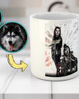 Taza personalizada para 2 mascotas 'Kiss Doggos'