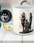 Taza personalizada para 3 mascotas 'Kiss Doggos'