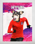 Póster Mascota personalizada 'Korea Doggos Soccer'