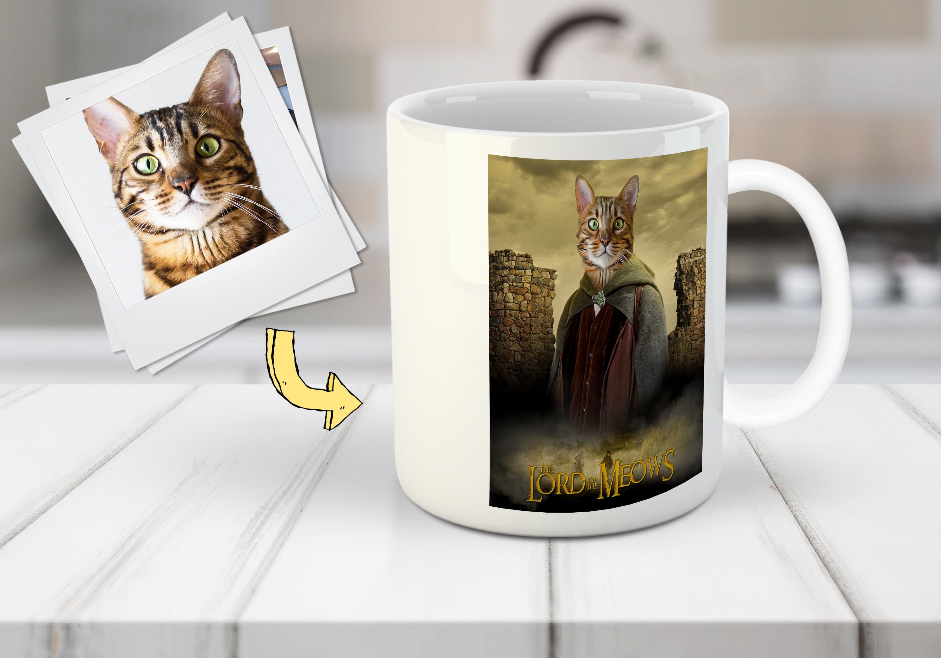 Taza personalizada para mascotas &#39;El señor de los maullidos&#39;