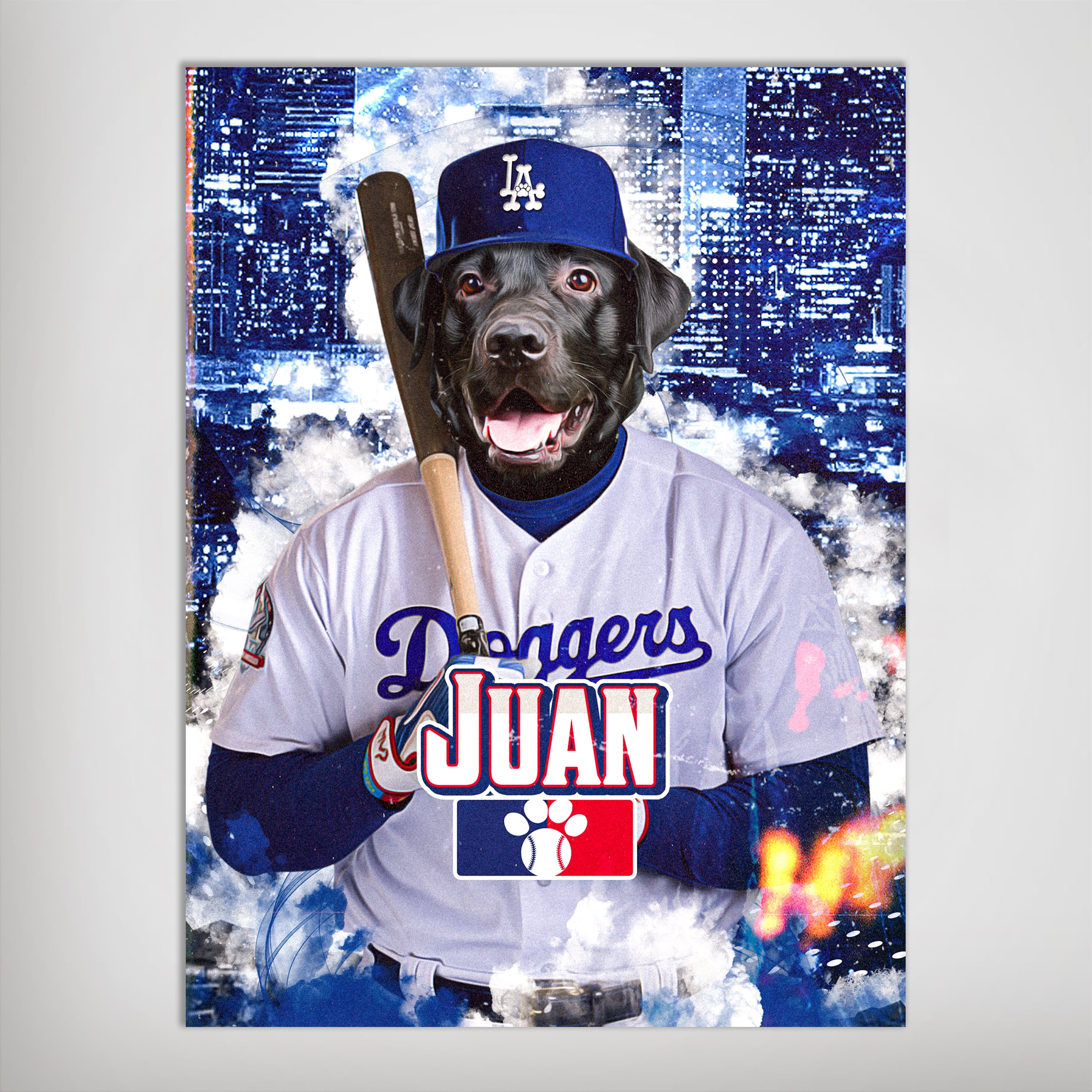 Póster de mascota personalizada &#39;Los Angeles Doggers&#39;