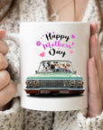 Taza personalizada para 4 mascotas del Día de la Madre 'The Lowrider'