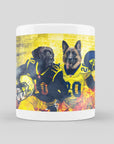 Taza personalizada para 2 mascotas 'Michigan Doggos'