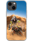 Funda para móvil personalizada 'El piloto de motocross'