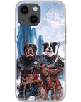 Funda personalizada para teléfono con 2 mascotas 'The Viking Warriors'