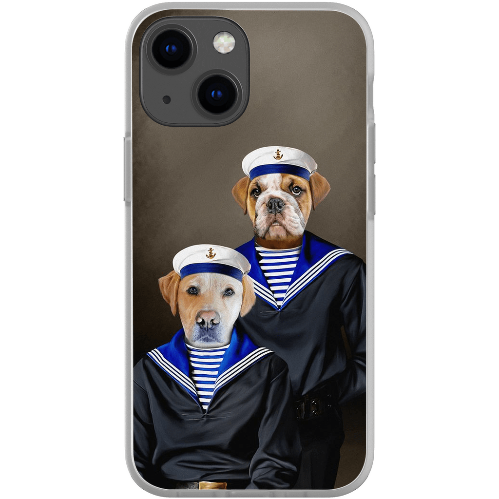 Funda personalizada para teléfono con 2 mascotas &#39;The Sailors&#39;