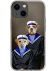 Funda personalizada para teléfono con 2 mascotas 'The Sailors'