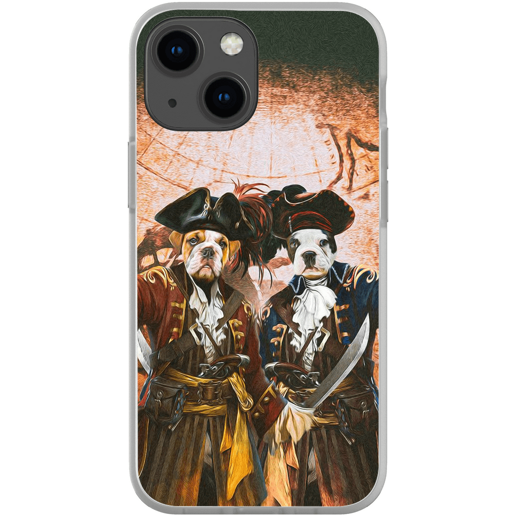 Funda personalizada para teléfono con 2 mascotas &#39;Los Piratas&#39;