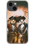 Funda personalizada para teléfono con 2 mascotas 'Los Piratas'