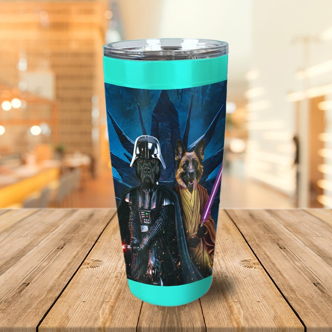 Vaso personalizado para 2 mascotas &#39;Darth Woofer &amp;amp; Jedi-Doggo&#39;