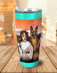 Vaso personalizado para 2 mascotas 'Princesa Leidown y Jedi-Doggo'