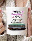 Taza personalizada para 2 mascotas del Día de la Madre 'The Lowrider'