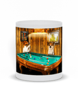 Taza personalizada para 2 mascotas 'The Pool Players'