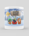 Taza personalizada para 3 mascotas 'South Bark'