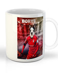 Taza personalizada para mascotas 'Polonia Doggos Soccer'