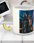 Taza personalizada para 2 mascotas 'Darth Woofer &amp; Jedi-Doggo'