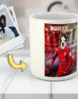 Taza personalizada para mascotas 'Polonia Doggos Soccer'