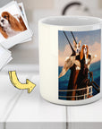 Taza personalizada con 2 mascotas 'Titanic Doggos'