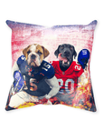 Cojín personalizado para 2 mascotas 'New York Doggos'