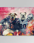 Manta personalizada para 2 mascotas 'New England Doggos'