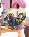 Bolsa de mano personalizada para 2 mascotas 'New Orleans Doggos'