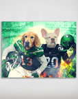 Póster Personalizado para 2 mascotas 'New York Jet-Doggos'