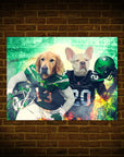 Póster Personalizado para 2 mascotas 'New York Jet-Doggos'