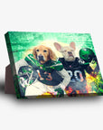 Lienzo personalizado para 2 mascotas 'New York Jet-Doggos'