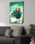 Lienzo personalizado para mascotas 'New York Jet-Doggos'